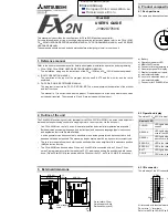 Preview for 1 page of Mitsubishi FX2N-20GM User Manual