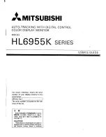 Preview for 1 page of Mitsubishi HL6955K Series User Manual