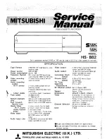 Mitsubishi HS-B82 Service Manual preview