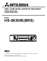 Mitsubishi HS-S8300E(BRS) Installation And Operation Manual preview