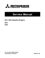 Preview for 1 page of Mitsubishi K21 Service Manual