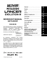 Preview for 2 page of Mitsubishi Lancer Evolution-VI Workshop Manual