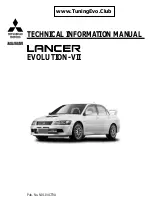 Предварительный просмотр 1 страницы Mitsubishi LANCER EVOLUTION-VII 2001 Technical Information Manual