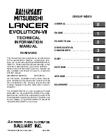 Предварительный просмотр 2 страницы Mitsubishi LANCER EVOLUTION-VII 2001 Technical Information Manual