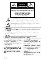 Предварительный просмотр 2 страницы Mitsubishi LVP-S50U User Manual