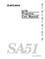 Preview for 1 page of Mitsubishi LVP-SA51U User Manual