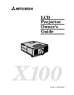 Mitsubishi LVP-X100A Owner'S Manual preview