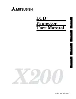 Mitsubishi LVP-X200A User Manual preview