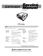 Предварительный просмотр 2 страницы Mitsubishi LVP-X250U Service Manual