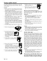 Preview for 22 page of Mitsubishi LVP-X300U User Manual