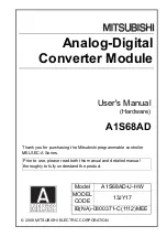 Предварительный просмотр 1 страницы Mitsubishi MELSEC-A A1S68AD User Manual