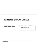 Предварительный просмотр 5 страницы Mitsubishi MELSEC-F FX-10DM-E User Manual