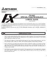 Mitsubishi MELSEC-F FX-4AD User Manual preview