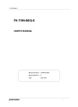 Предварительный просмотр 3 страницы Mitsubishi MELSEC-F FX-TRN-BEG-E User Manual