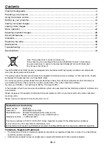 Предварительный просмотр 3 страницы Mitsubishi MH2850U User Manual