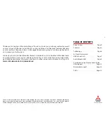 Preview for 3 page of Mitsubishi MIrage 2019 Owner'S Handbook Manual