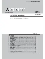 Preview for 1 page of Mitsubishi MJ-EZ6CX-S1-IT Service Manual