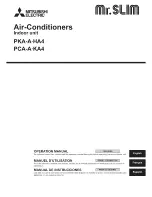 Mitsubishi Mr.Slim PCA-A.KA4 Operation Manual предпросмотр