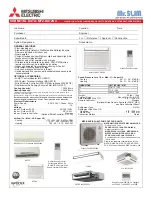 Предварительный просмотр 1 страницы Mitsubishi Mr. Slim PEAD-A24AA Submittal Data