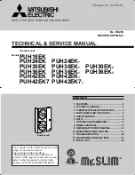 Mitsubishi Mr.SLIM PUH18EK Technical & Service Manual preview