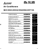 Mitsubishi Mr.Slim SEZ-KD25 Operation Manual предпросмотр