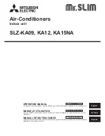 Mitsubishi Mr. Slim SLZ-KA09 Operation Manual предпросмотр