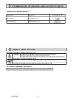 Предварительный просмотр 2 страницы Mitsubishi Mr.Slim SUZ-SM71VA.TH Technical & Service Manual