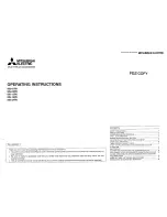 Предварительный просмотр 1 страницы Mitsubishi MS-07RV Operating Instructions Manual