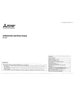 Предварительный просмотр 1 страницы Mitsubishi MS-30SV Operating Instructions Manual