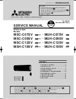 Mitsubishi MSC-C07SV Service Manual предпросмотр