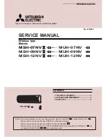 Preview for 1 page of Mitsubishi MSH-07NV 2 Service Manual