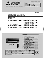 Mitsubishi MSH-18RV Service Manual предпросмотр