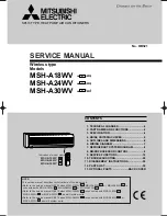 Mitsubishi MSH-A18WV Service Manual предпросмотр