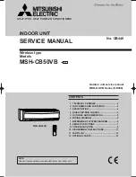 Mitsubishi MSH-CB50VB Service Manual preview