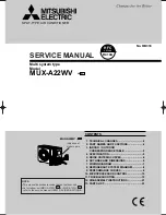 Preview for 1 page of Mitsubishi MUX-A22WV Service Manual