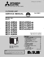 Preview for 1 page of Mitsubishi MUY-A15NA Service Manual