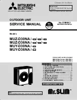 Mitsubishi MUY-D30NA Service Manual предпросмотр