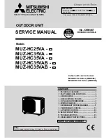 Mitsubishi MUZ-HC25VA Service Manual preview