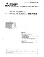 Mitsubishi MW-08GV Series Operating Instructions Manual preview