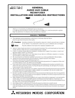 Mitsubishi MZ360135EX Installation And Handling Instructions предпросмотр