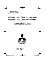 Предварительный просмотр 1 страницы Mitsubishi MZ360216EX Instruction Manual