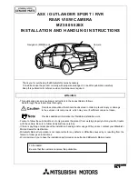 Mitsubishi MZ380552EX Installation And Handling Instructions preview