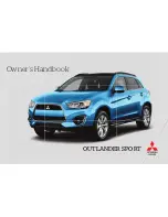 Предварительный просмотр 1 страницы Mitsubishi outlander sport Owner'S Handbook Manual