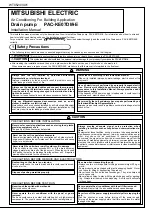 Mitsubishi PAC-KE07DM-E Installation Manual preview