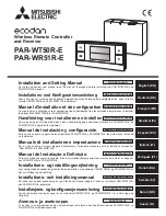 Mitsubishi PAR-WR51R-E Installation And Setting Manual preview