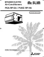 Предварительный просмотр 1 страницы Mitsubishi PEA-RP.EA Operation Manual