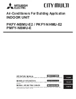 Mitsubishi PKFY-NBMU-E2 Operation Manual предпросмотр