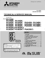 Предварительный просмотр 1 страницы Mitsubishi PU12EK Technical & Service Manual