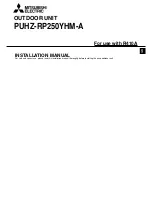 Mitsubishi PUHZ-RP250YHM-A Installation Manual предпросмотр