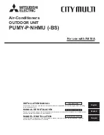 Mitsubishi PUMY-P NHMU Installation Manual предпросмотр